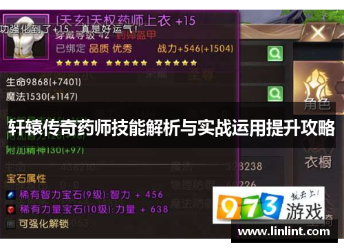 轩辕传奇药师技能解析与实战运用提升攻略